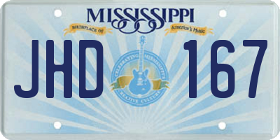 MS license plate JHD167