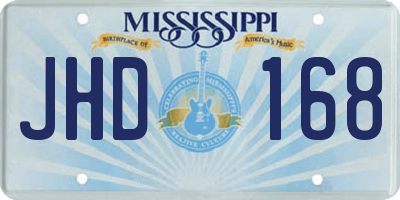 MS license plate JHD168