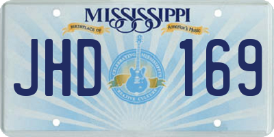 MS license plate JHD169