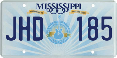 MS license plate JHD185