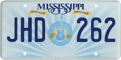 MS license plate JHD262