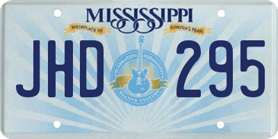 MS license plate JHD295