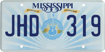 MS license plate JHD319