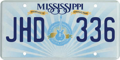 MS license plate JHD336