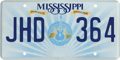 MS license plate JHD364