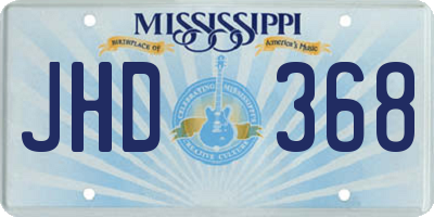MS license plate JHD368