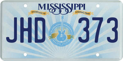 MS license plate JHD373