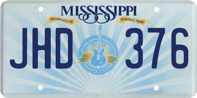 MS license plate JHD376