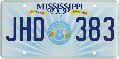 MS license plate JHD383