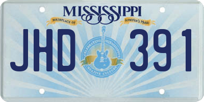 MS license plate JHD391