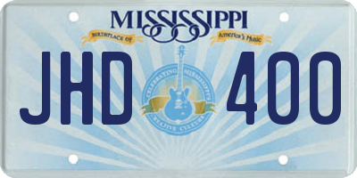 MS license plate JHD400