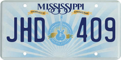 MS license plate JHD409