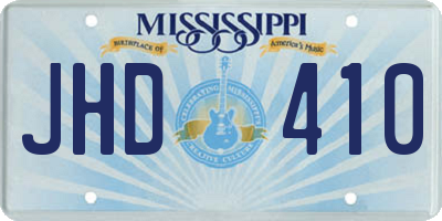 MS license plate JHD410