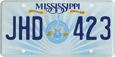MS license plate JHD423