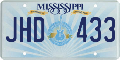 MS license plate JHD433