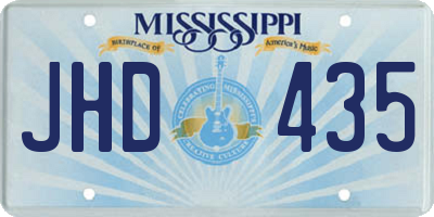 MS license plate JHD435