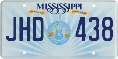 MS license plate JHD438