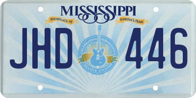 MS license plate JHD446