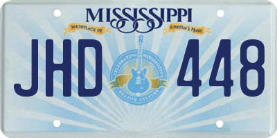 MS license plate JHD448