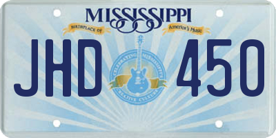 MS license plate JHD450
