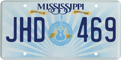 MS license plate JHD469