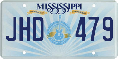 MS license plate JHD479