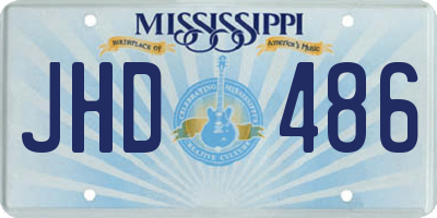 MS license plate JHD486