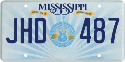 MS license plate JHD487