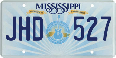 MS license plate JHD527