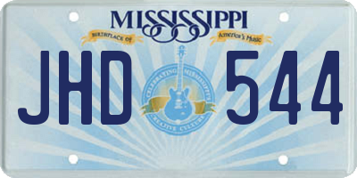 MS license plate JHD544