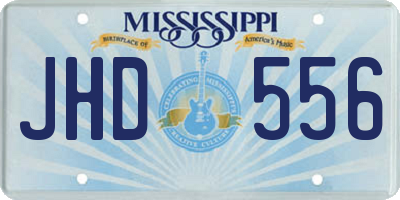 MS license plate JHD556