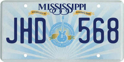 MS license plate JHD568