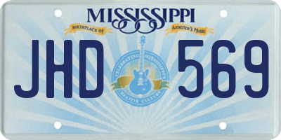 MS license plate JHD569