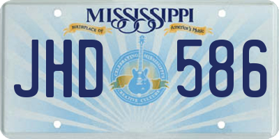 MS license plate JHD586