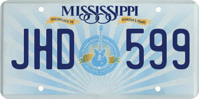 MS license plate JHD599