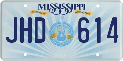 MS license plate JHD614