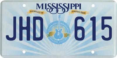 MS license plate JHD615
