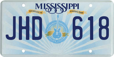 MS license plate JHD618