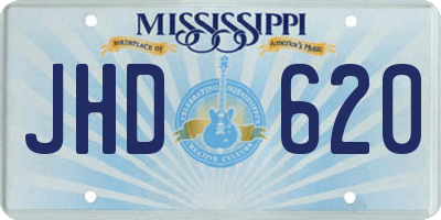 MS license plate JHD620