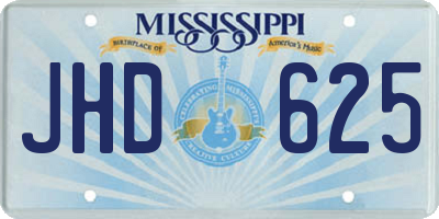 MS license plate JHD625