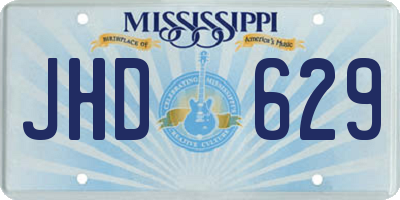 MS license plate JHD629