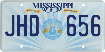 MS license plate JHD656