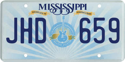 MS license plate JHD659