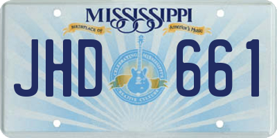 MS license plate JHD661