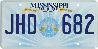 MS license plate JHD682
