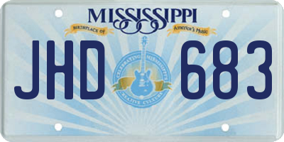 MS license plate JHD683