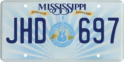MS license plate JHD697