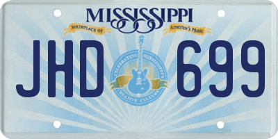 MS license plate JHD699