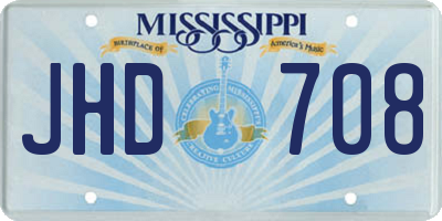 MS license plate JHD708