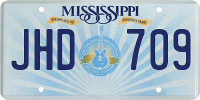 MS license plate JHD709